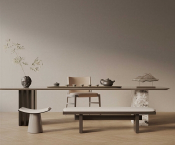 New Chinese Style Tea Tables And Chairs-ID:651654964