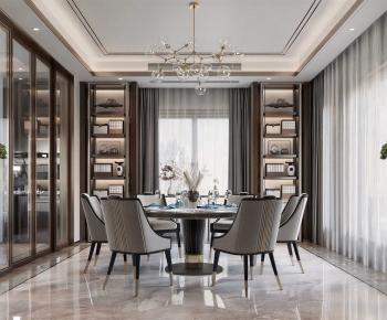 New Chinese Style Dining Room-ID:803680908