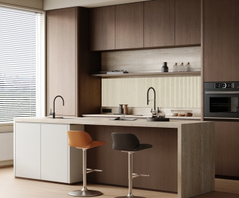 现代敞开式厨房-3028354