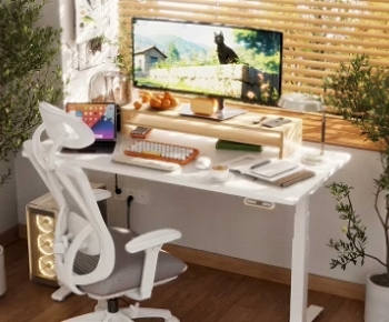 Modern Computer Desk And Chair-ID:817850118