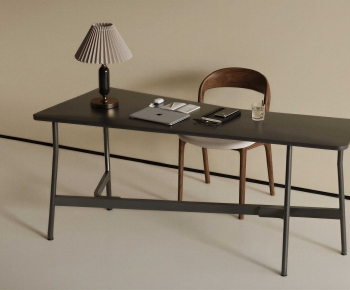 Modern Computer Desk And Chair-ID:426659117