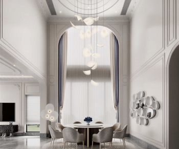 Simple European Style Dining Room-ID:751238115