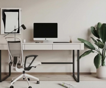 Modern Computer Desk And Chair-ID:852866897
