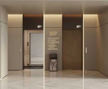 Modern Office Elevator Hall-ID:785846952