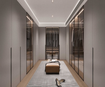 Modern Clothes Storage Area-ID:669683936