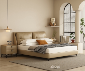 Modern Double Bed-ID:251131115