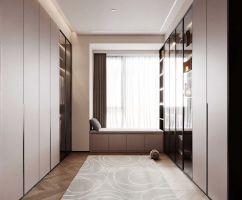 Modern Clothes Storage Area-ID:845747954