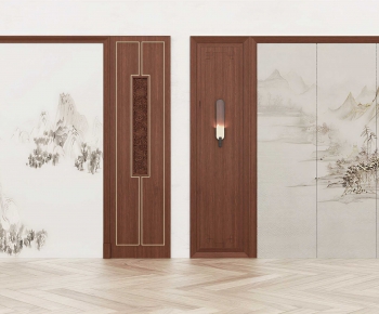 New Chinese Style TV Wall-ID:808989054