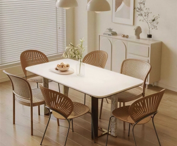 French Style Dining Table And Chairs-ID:226902964