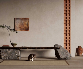 Wabi-sabi Style Stool-ID:299779893