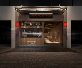 New Chinese Style Facade Element-ID:660228019