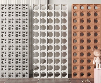 Modern Cement Brick Screen Partition-ID:474138987