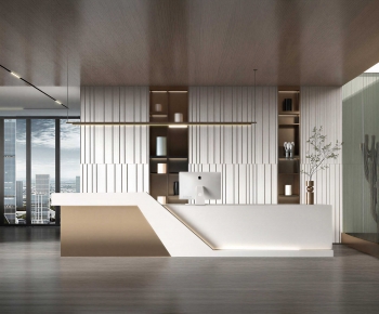 Modern Office Reception Desk-ID:979099996