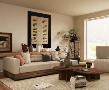 Wabi-sabi Style A Living Room-ID:100750925