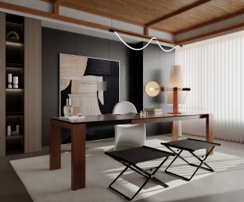 Wabi-sabi Style Study Space-ID:464010959