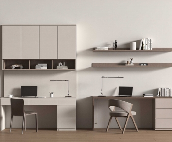 Modern Computer Desk And Chair-ID:148489957