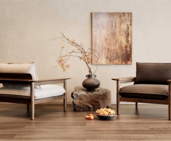 Wabi-sabi Style Lounge Chair-ID:508670874