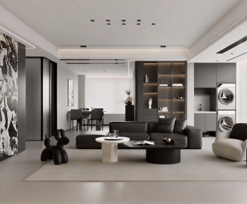 Modern A Living Room-ID:805810936