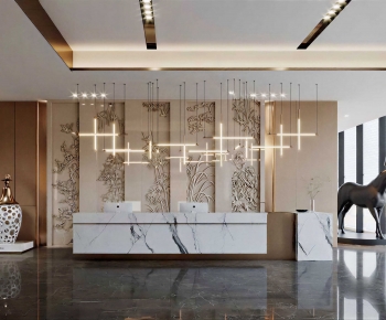 Modern Office Reception Desk-ID:849313029