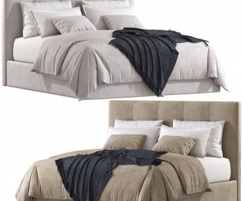 Modern Double Bed-ID:617216114