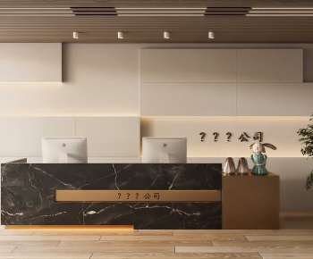 Modern Office Reception Desk-ID:458512071