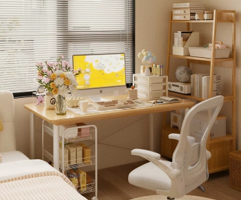 Modern Computer Desk And Chair-ID:320832973