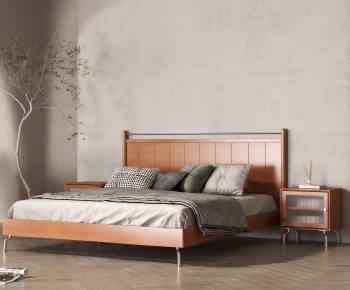 Nordic Style Double Bed-ID:376161105