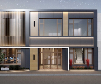 Modern Facade Element-ID:282596113