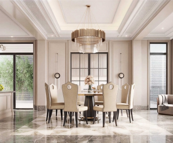 Simple European Style Dining Room-ID:436723953