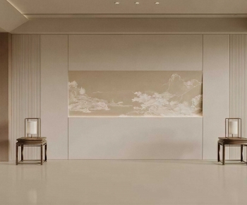 New Chinese Style TV Wall-ID:237500917