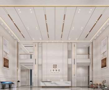 Modern Office Reception Desk-ID:388602024