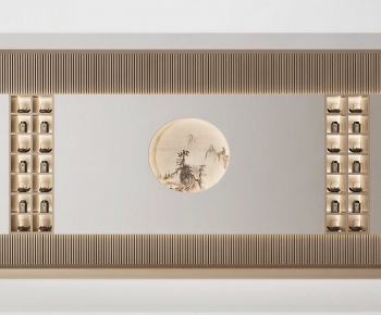 New Chinese Style TV Wall-ID:472580915