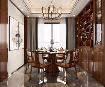 New Chinese Style Dining Room-ID:812079982
