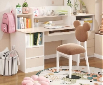 Modern Computer Desk And Chair-ID:146532068