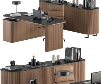 Modern Office Desk And Chair-ID:823056946