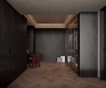 Modern Clothes Storage Area-ID:966797115