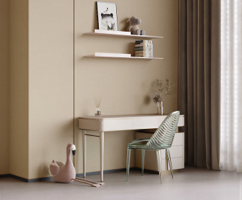 Modern Computer Desk And Chair-ID:887439336