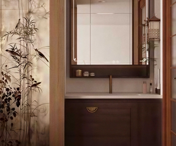 New Chinese Style Bathroom Cabinet-ID:202491044