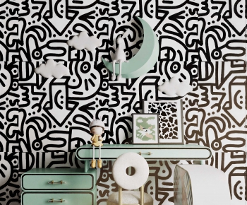 Modern Computer Desk And Chair-ID:584774024