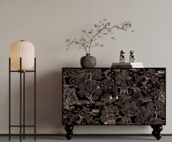 New Chinese Style Entrance Cabinet-ID:854558975