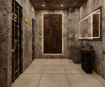 Industrial Style Public Toilet-ID:425640114