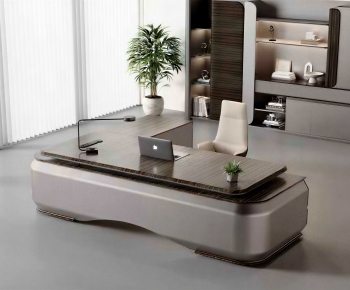 Modern Office Desk And Chair-ID:784895902