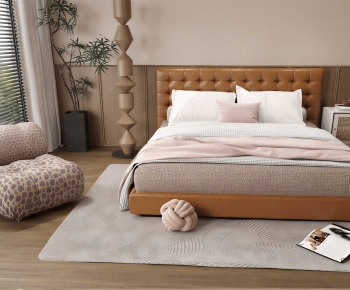Modern Double Bed-ID:747683058