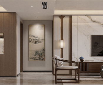 New Chinese Style A Living Room-ID:485819102