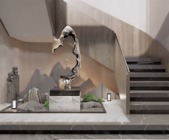 New Chinese Style Stairwell-ID:844254971