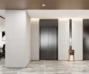 Modern Office Elevator Hall-ID:806391956