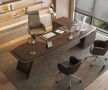 Modern Office Desk And Chair-ID:693964009