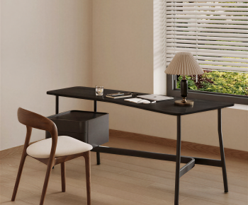 French Style Computer Desk And Chair-ID:738331083