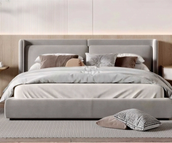 Modern Double Bed-ID:805183893