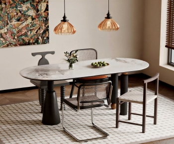 French Style Dining Table And Chairs-ID:931013112
